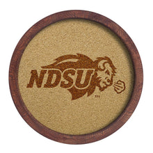 Load image into Gallery viewer, North Dakota State Bisons: &quot;Faux&quot; Barrel Framed Cork Board - The Fan-Brand
