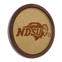 Load image into Gallery viewer, North Dakota State Bisons: &quot;Faux&quot; Barrel Framed Cork Board - The Fan-Brand