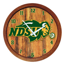 Load image into Gallery viewer, North Dakota State Bisons: Faux Barrel Top Wall Clock - The Fan-Brand