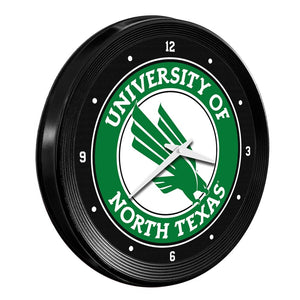 North Texas Mean Green: Ribbed Frame Wall Clock - The Fan-Brand