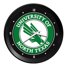 Load image into Gallery viewer, North Texas Mean Green: Ribbed Frame Wall Clock - The Fan-Brand