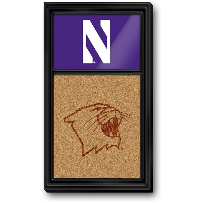 Northwestern Wildcats: Dual Logo - Cork Note Board - The Fan-Brand