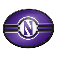 Load image into Gallery viewer, Northwestern Wildcats: Oval Slimline Lighted Wall Sign - The Fan-Brand