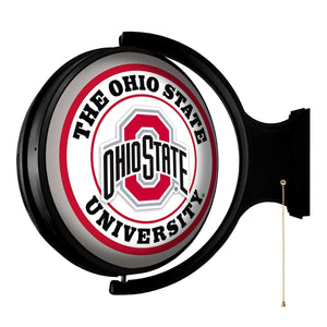 Ohio State Buckeyes: Athletic Mark - Original Round Rotating Lighted Wall Sign - The Fan-Brand