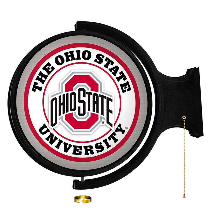 Ohio State Buckeyes: Athletic Mark - Original Round Rotating Lighted Wall Sign - The Fan-Brand