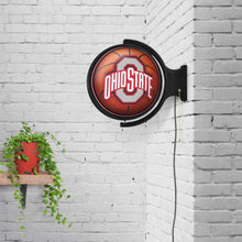 Load image into Gallery viewer, Ohio State Buckeyes: Basketball - Original Round Rotating Lighted Wall Sign - The Fan-Brand