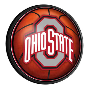 Ohio State Buckeyes: Basketball - Round Slimline Lighted Wall Sign - The Fan-Brand