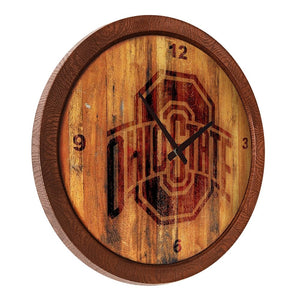 Ohio State Buckeyes: Branded "Faux" Barrel Top Wall Clock - The Fan-Brand