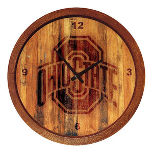 Ohio State Buckeyes: Branded "Faux" Barrel Top Wall Clock - The Fan-Brand