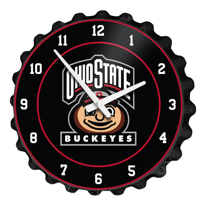 Ohio State Buckeyes: Brutus - Bottle Cap Wall Clock - The Fan-Brand