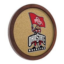 Load image into Gallery viewer, Ohio State Buckeyes: Brutus - &quot;Faux&quot; Barrel Framed Cork Board - The Fan-Brand