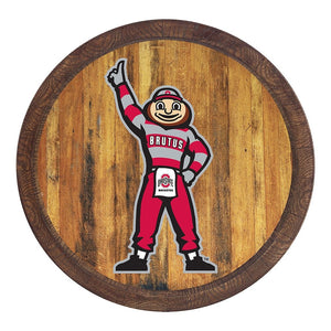 Ohio State Buckeyes: Brutus - "Faux" Barrel Top Sign - The Fan-Brand