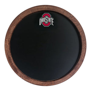 Ohio State Buckeyes: Chalkboard "Faux" Barrel Top Sign - The Fan-Brand