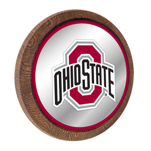 Ohio State Buckeyes: "Faux" Barrel Top Mirrored Wall Sign - The Fan-Brand