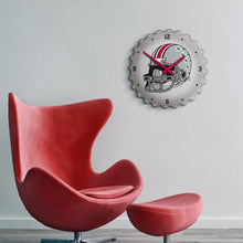 Load image into Gallery viewer, Ohio State Buckeyes: Helmet - Bottle Cap Wall Clock - The Fan-Brand