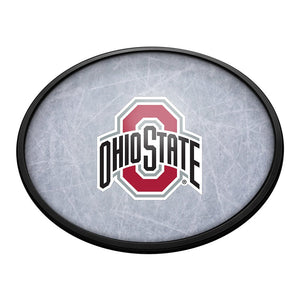 Ohio State Buckeyes: Ice Rink - Oval Slimline Lighted Wall Sign - The Fan-Brand