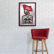 Load image into Gallery viewer, Ohio State Buckeyes: Mascot - Framed Mirrored Wall Sign - The Fan-Brand