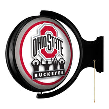 Load image into Gallery viewer, Ohio State Buckeyes: O-H-I-O - Original Round Rotating Lighted Wall Sign - The Fan-Brand