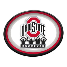 Load image into Gallery viewer, Ohio State Buckeyes: O-H-I-O - Oval Slimline Lighted Wall Sign - The Fan-Brand