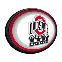 Load image into Gallery viewer, Ohio State Buckeyes: O-H-I-O - Oval Slimline Lighted Wall Sign - The Fan-Brand