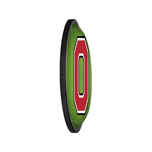 Ohio State Buckeyes: On the 50 - Oval Slimline Lighted Wall Sign - The Fan-Brand