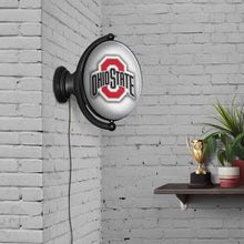 Load image into Gallery viewer, Ohio State Buckeyes: Original Oval Rotating Lighted Wall Sign - The Fan-Brand