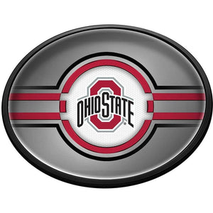 Ohio State Buckeyes: Oval Slimline Lighted Wall Sign - The Fan-Brand