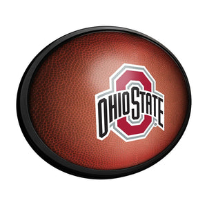 Ohio State Buckeyes: Pigskin - Oval Slimline Lighted Wall Sign - The Fan-Brand