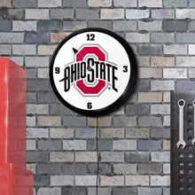 Load image into Gallery viewer, Ohio State Buckeyes: Retro Lighted Wall Clock - The Fan-Brand