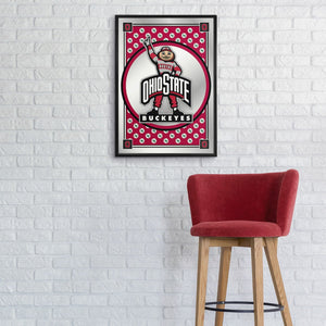 Ohio State Buckeyes: Team Spirit, Mascot - Framed Mirrored Wall Sign - The Fan-Brand