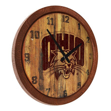 Load image into Gallery viewer, Ohio University Bobcats: Branded &quot;Faux&quot; Barrel Top Wall Clock - The Fan-Brand