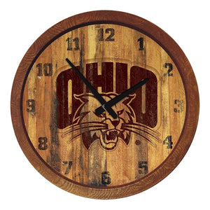 Ohio University Bobcats: Branded "Faux" Barrel Top Wall Clock - The Fan-Brand