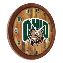 Load image into Gallery viewer, Ohio University Bobcats: &quot;Faux&quot; Barrel Top Wall Clock - The Fan-Brand