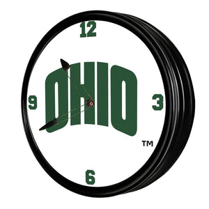 Ohio University Bobcats: OHIO - Retro Lighted Wall Clock - The Fan-Brand
