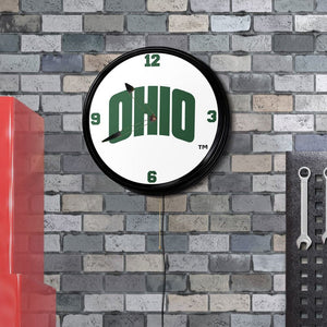 Ohio University Bobcats: OHIO - Retro Lighted Wall Clock - The Fan-Brand