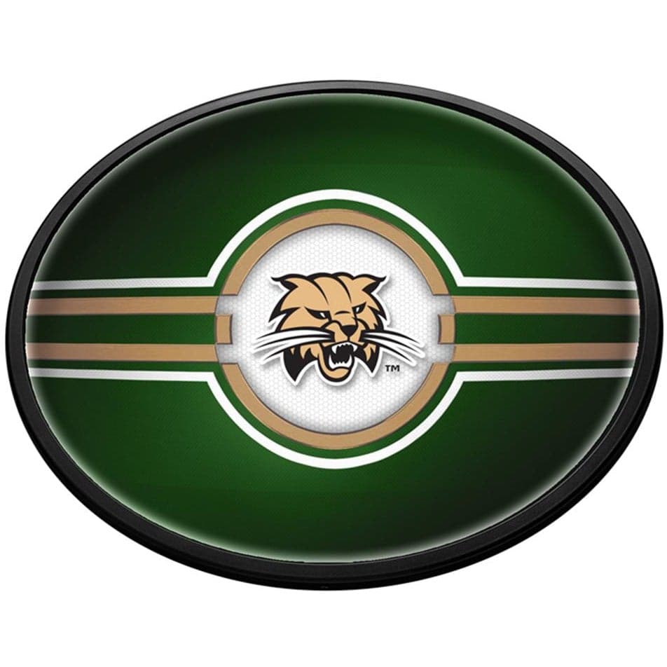 Ohio University Bobcats: Oval Slimline Lighted Wall Sign - The Fan-Brand