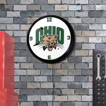 Load image into Gallery viewer, Ohio University Bobcats: Retro Lighted Wall Clock - The Fan-Brand