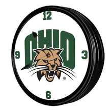 Load image into Gallery viewer, Ohio University Bobcats: Retro Lighted Wall Clock - The Fan-Brand