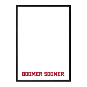 Oklahoma Sooners: Boomer Sooner - Framed Dry Erase Wall Sign - The Fan-Brand