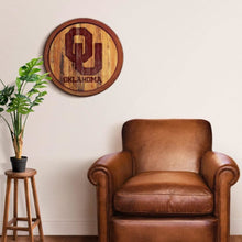 Load image into Gallery viewer, Oklahoma Sooners: Branded &quot;Faux&quot; Barrel Top Sign - The Fan-Brand