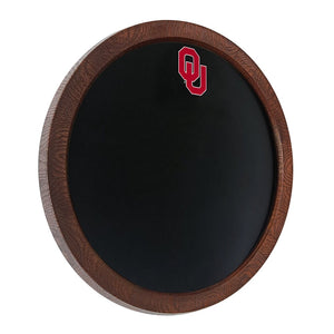 Oklahoma Sooners: Chalkboard "Faux" Barrel Top Sign - The Fan-Brand