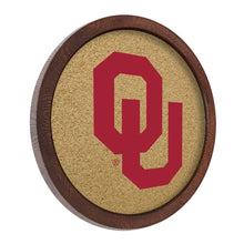 Load image into Gallery viewer, Oklahoma Sooners: &quot;Faux&quot; Barrel Framed Cork Board - The Fan-Brand