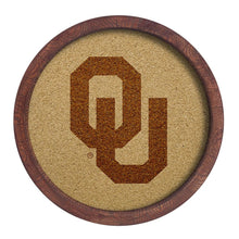 Load image into Gallery viewer, Oklahoma Sooners: &quot;Faux&quot; Barrel Framed Cork Board - The Fan-Brand