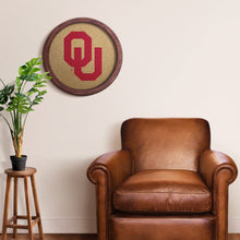 Load image into Gallery viewer, Oklahoma Sooners: &quot;Faux&quot; Barrel Framed Cork Board - The Fan-Brand