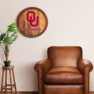 Oklahoma Sooners: "Faux" Barrel Top Sign - The Fan-Brand