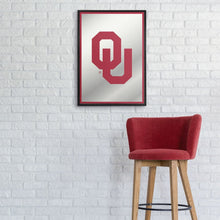 Load image into Gallery viewer, Oklahoma Sooners: Framed Mirrored Wall Sign - The Fan-Brand