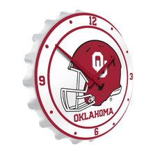Load image into Gallery viewer, Oklahoma Sooners: Helmet - Bottle Cap Wall Clock - The Fan-Brand