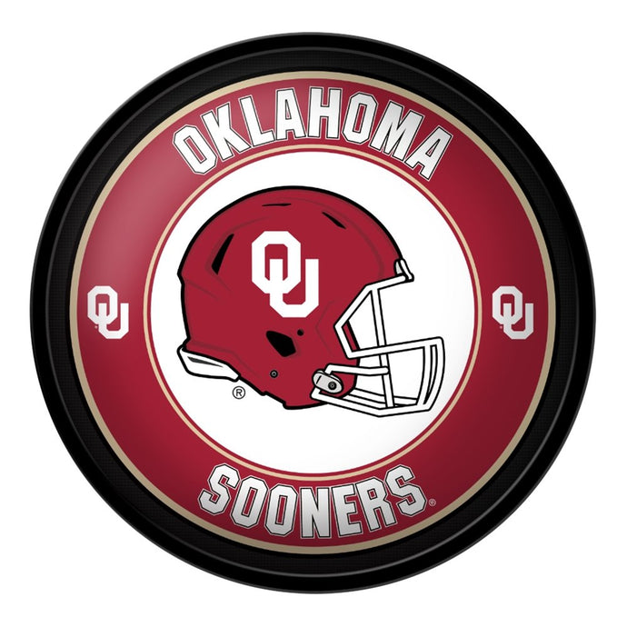 Oklahoma Sooners: Helmet - Modern Disc Wall Sign - The Fan-Brand