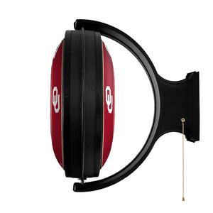 Oklahoma Sooners: Helmet - Original Round Rotating Lighted Wall Sign - The Fan-Brand