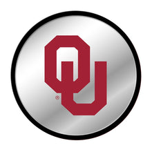 Load image into Gallery viewer, Oklahoma Sooners: Modern Disc Mirrored Wall Sign - The Fan-Brand